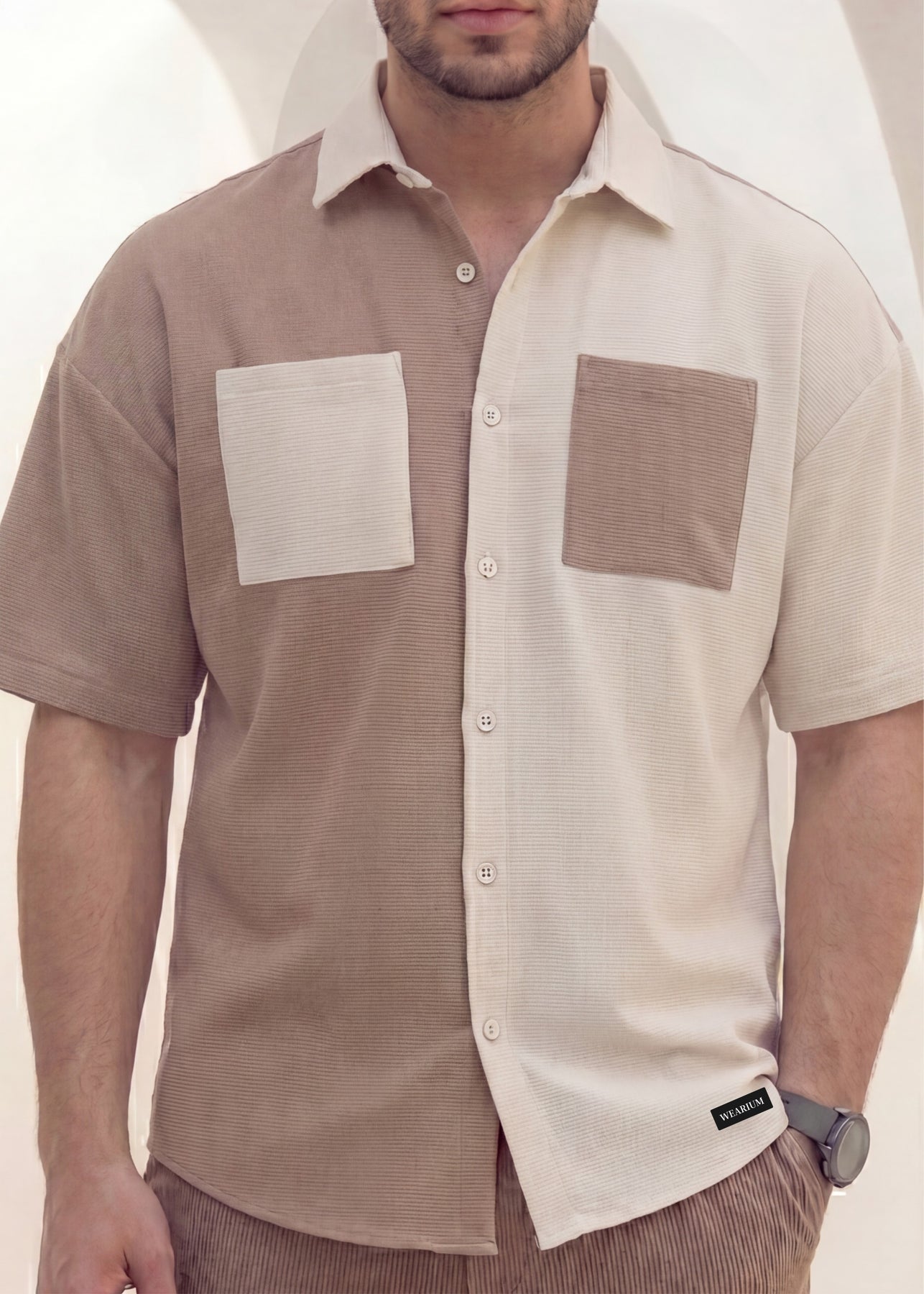 Dune Split - Khaki/Black Premium Safari Suit