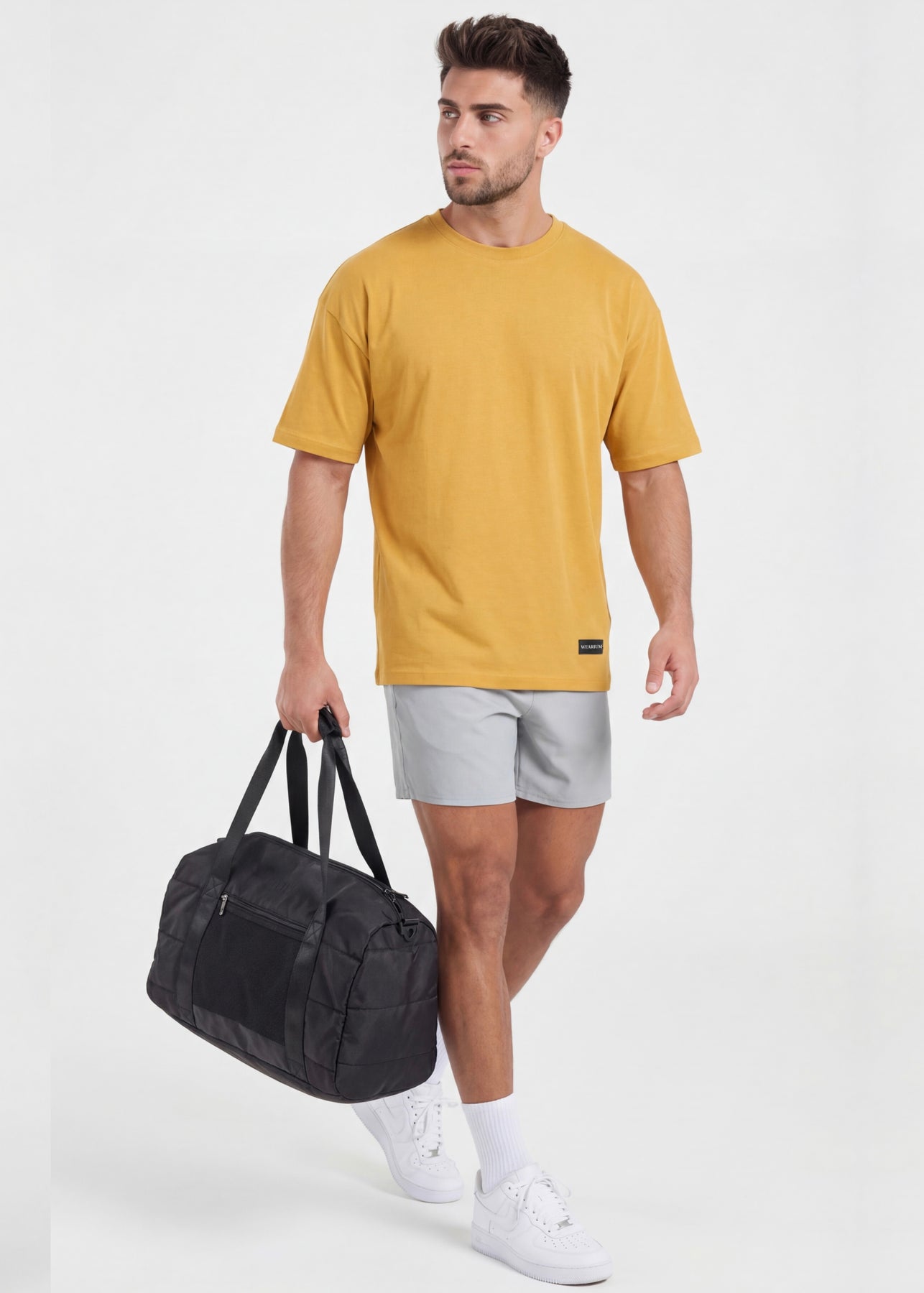 W Prime Oversized Tee - Yellow 100% Cotton