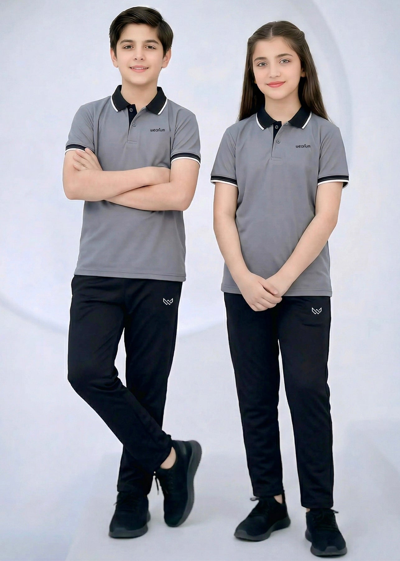 Graphite Kids - Premium Cotton Polo Twinset