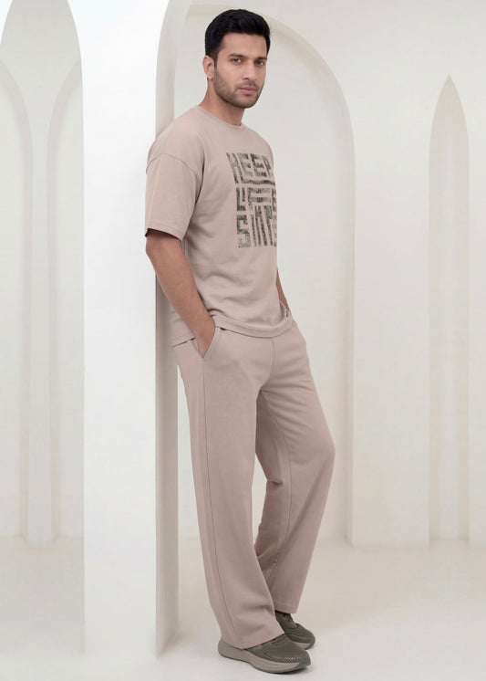 Premium Blockprint Co-ord - Camel Lounge Set