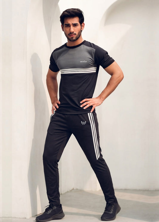 Grey Tyro Front - Dri-Fit Tracksuit