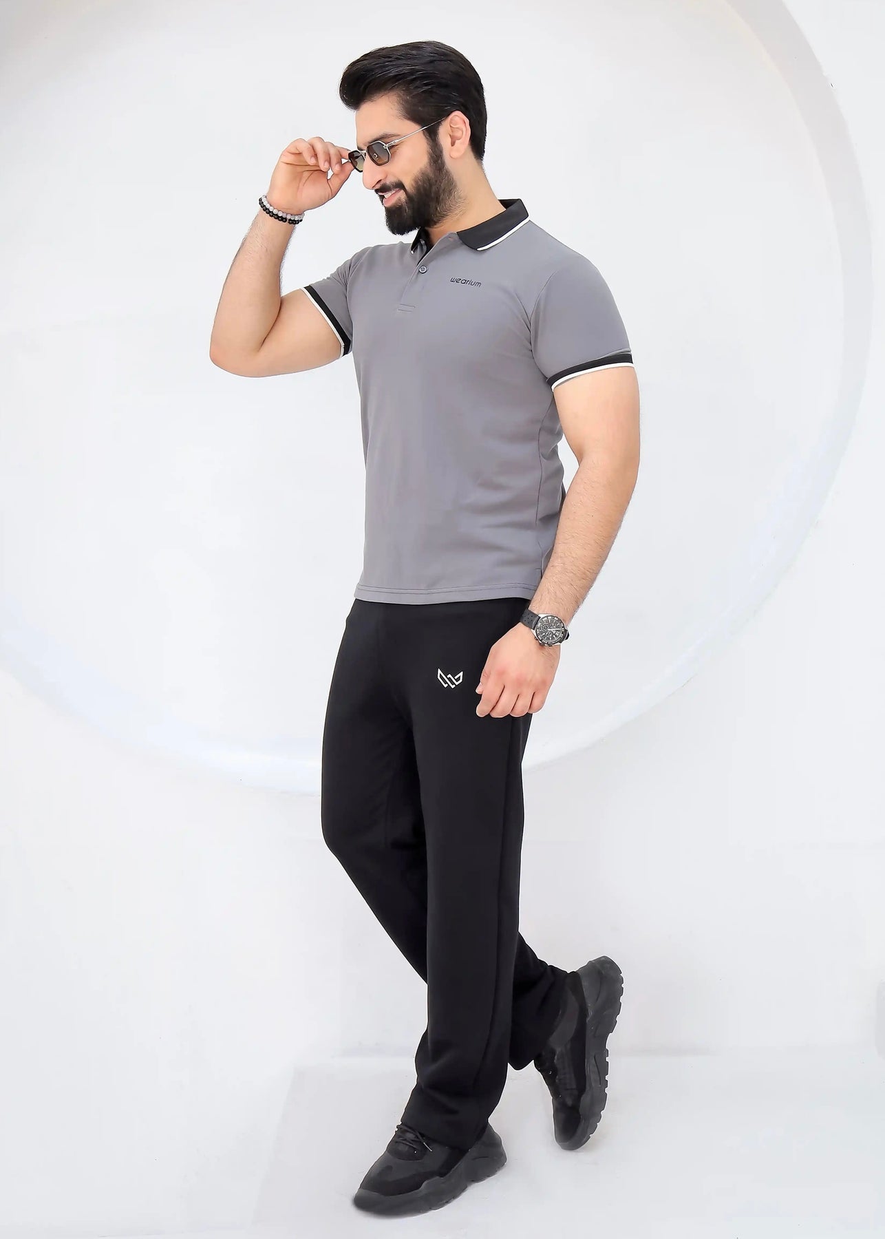 Graphite - Premium Cotton Polo Twinset